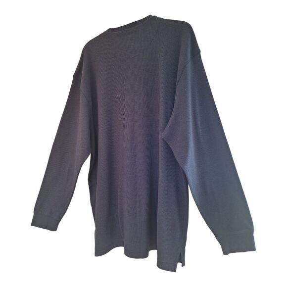 Redhead Thermal Four Button Henley 2XL Big & Tall Men XXL Blue with Brown Trim - Picture 8 of 14